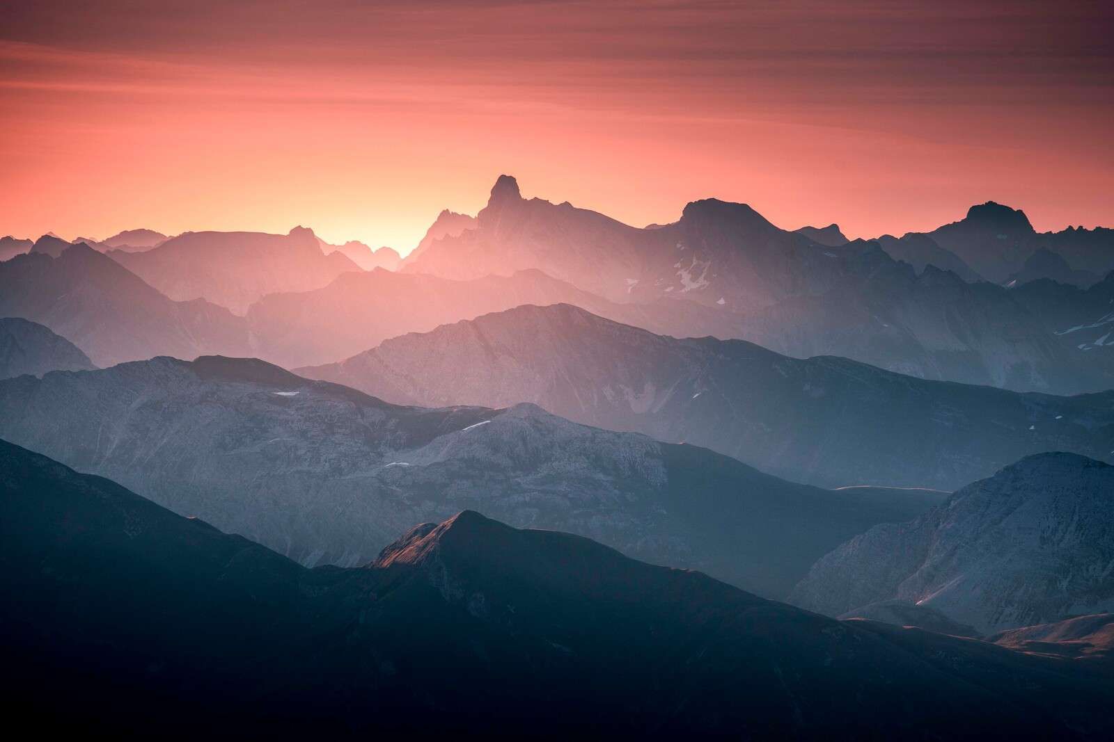 Bergen nella luce soffusa della sera