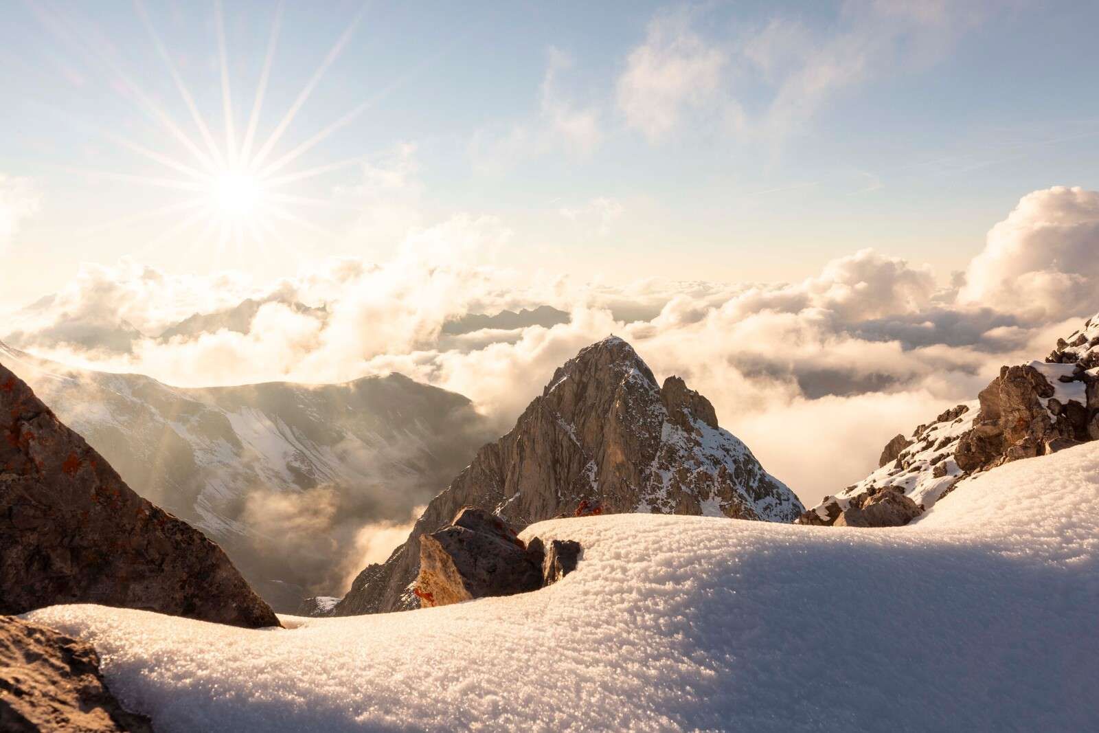 Sole luminoso sopra Winterberg