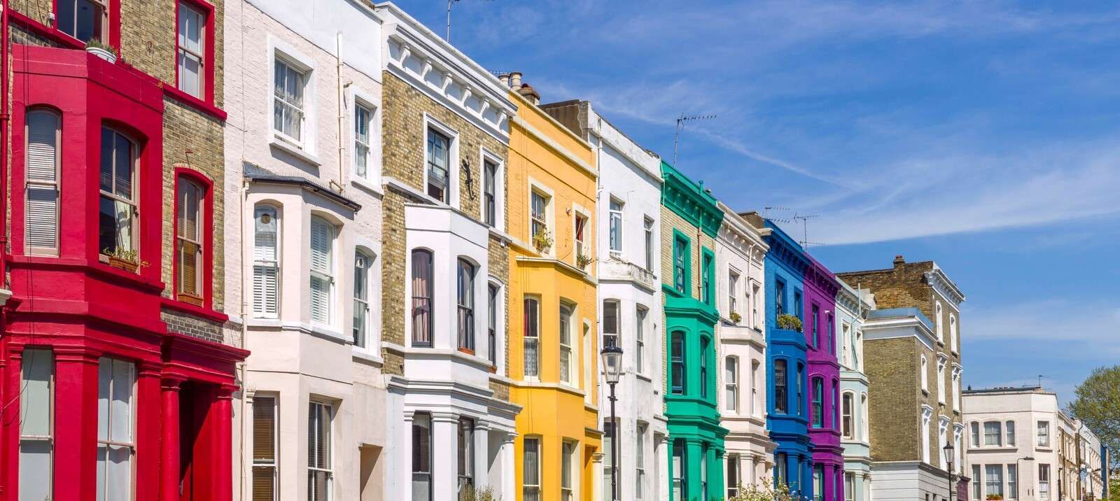 Edifici colorati su Portobello Road, Londra