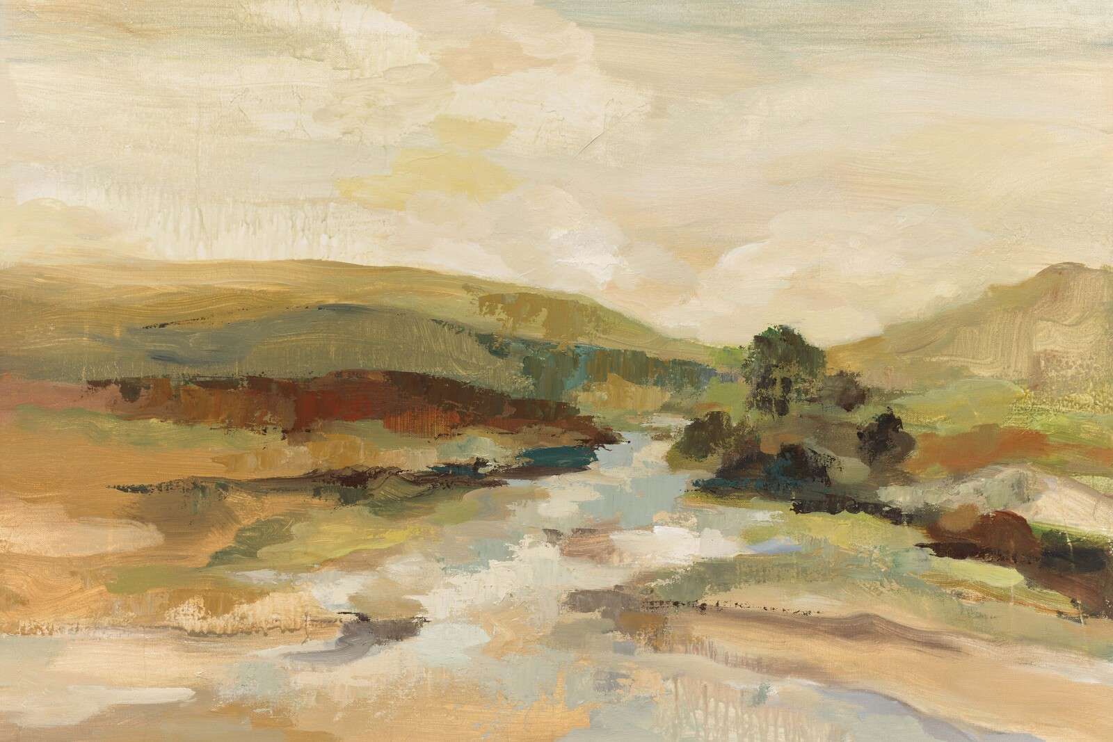 Fiume che scorre tra le colline