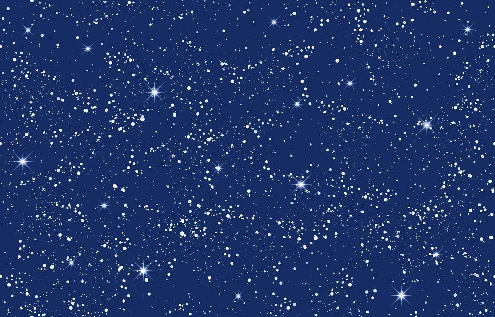 Notte stellata scintillante in blu