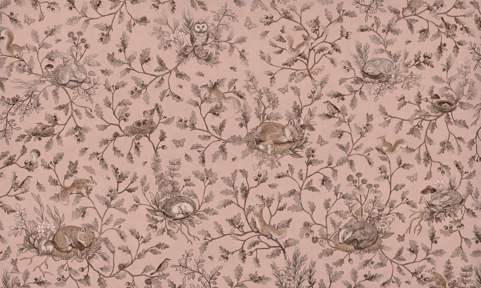 Playful Woods - Monochrome Pink