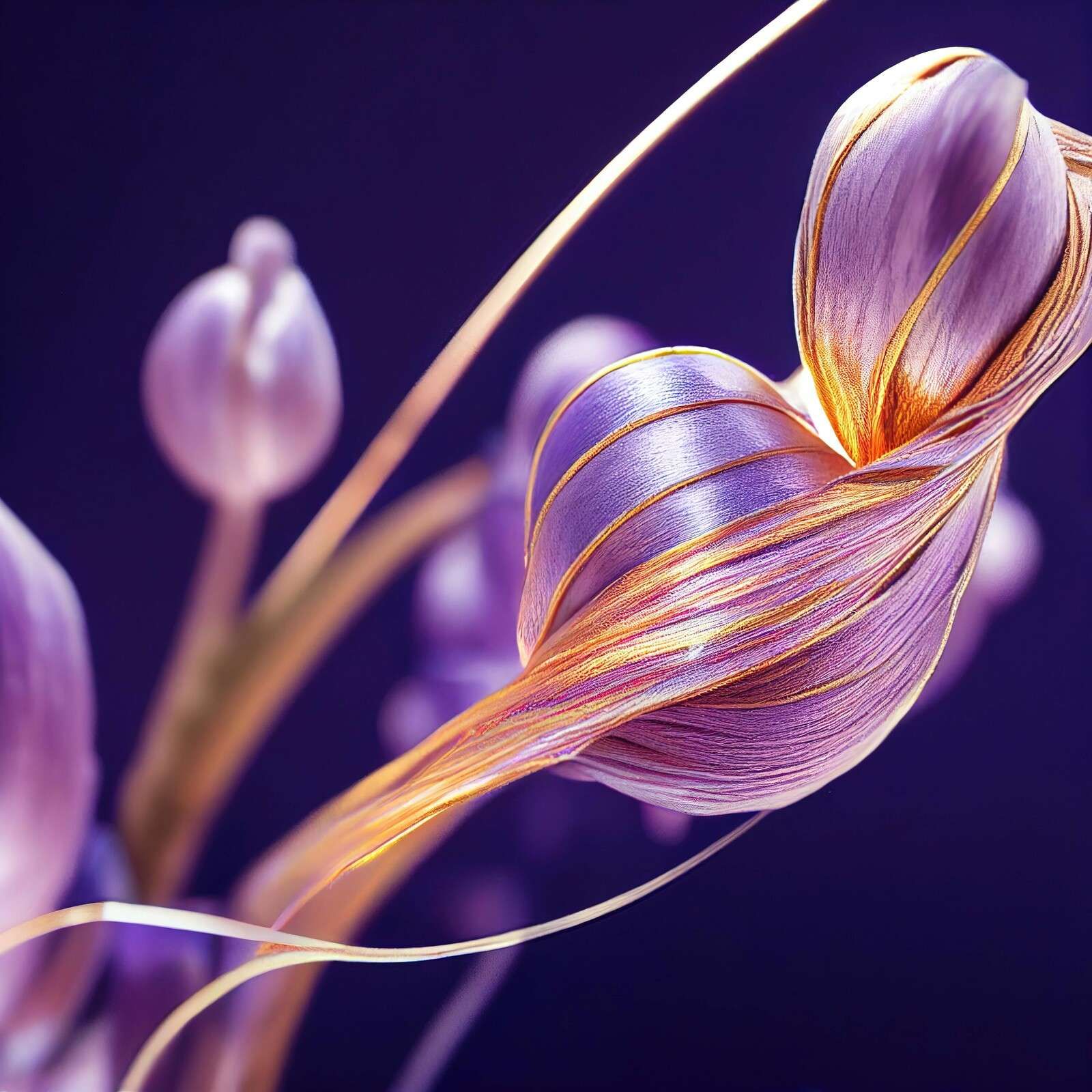 Fiore di pervinca macro