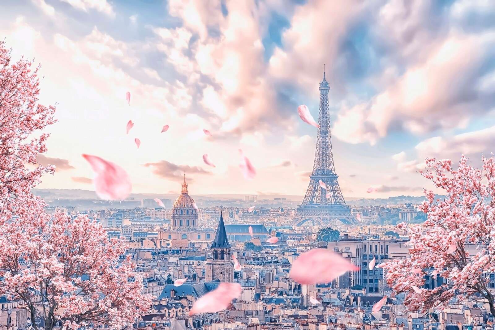 Parigi in primavera piena di fiori