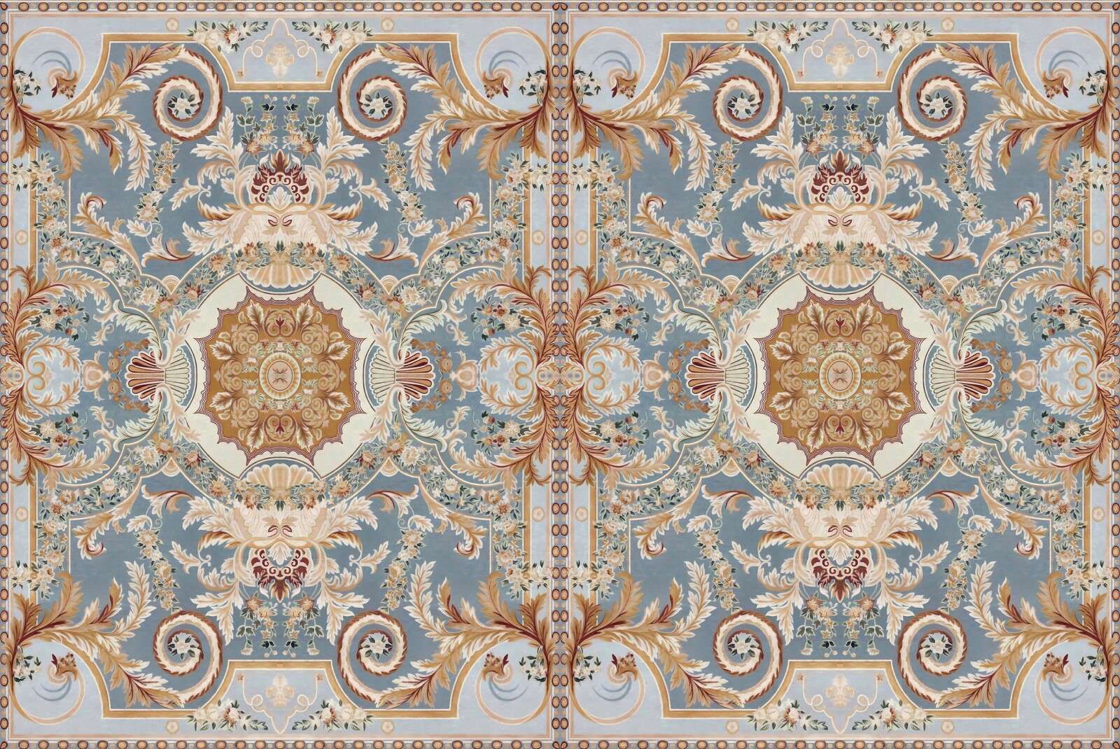 ornamento barocco in azzurro chiaro