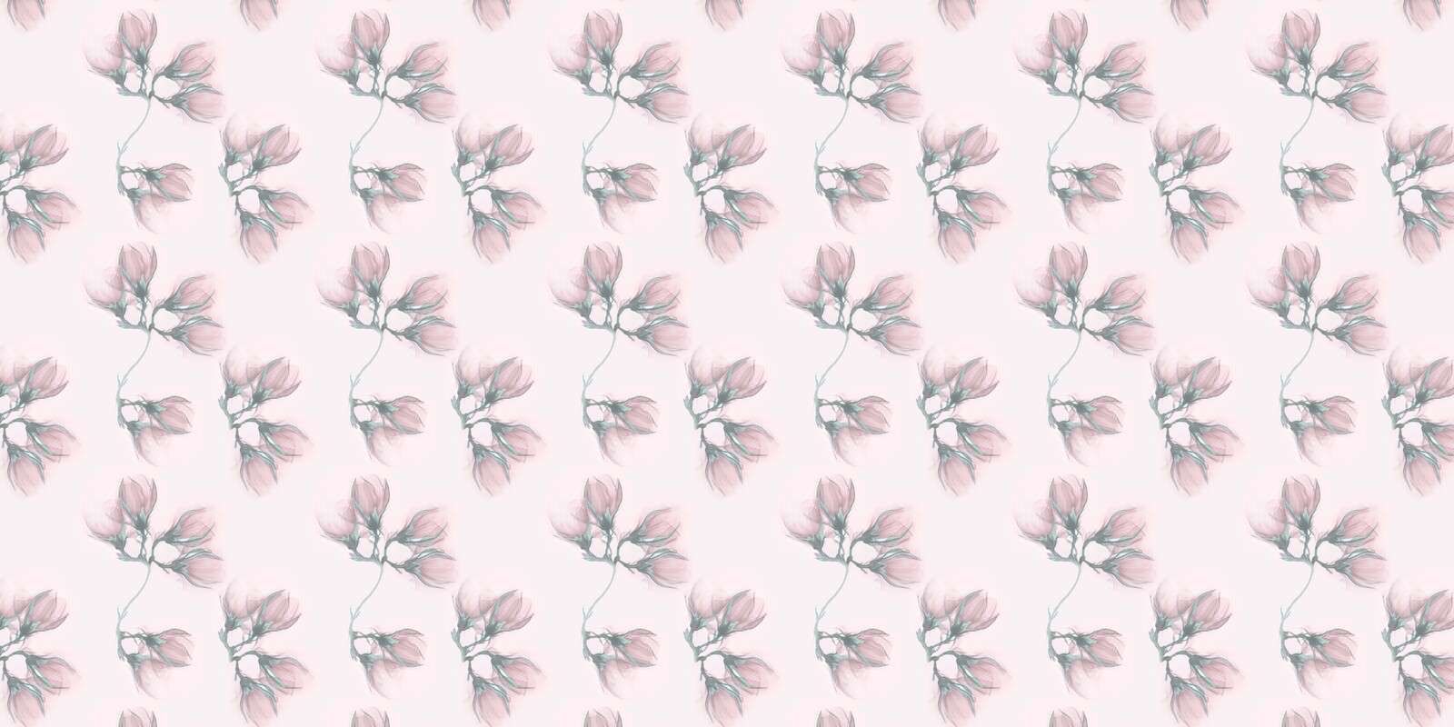 Delicati rami di magnolia su rosa cipria