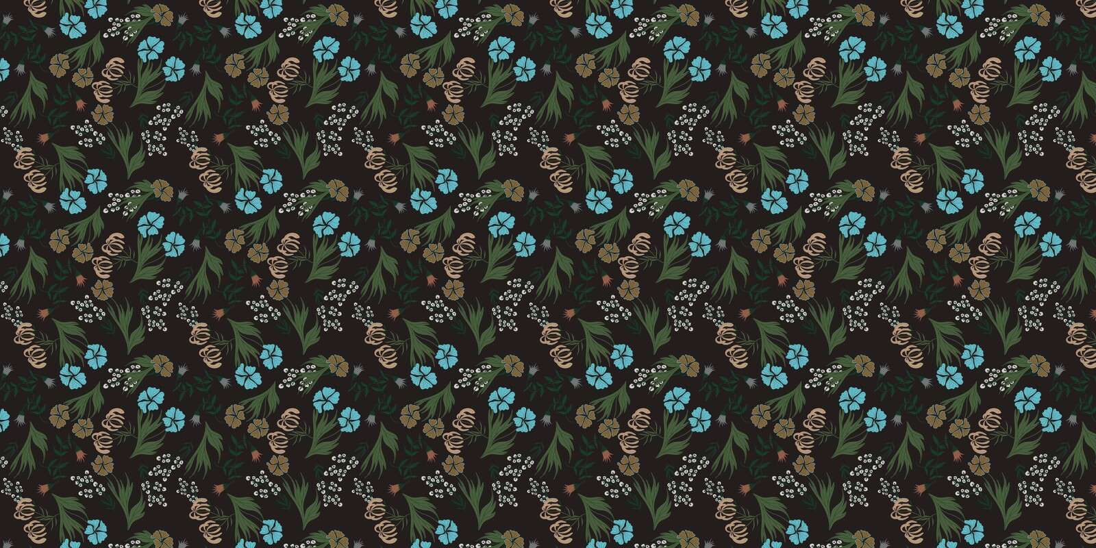 Fiori selvatici su sfondo scuro