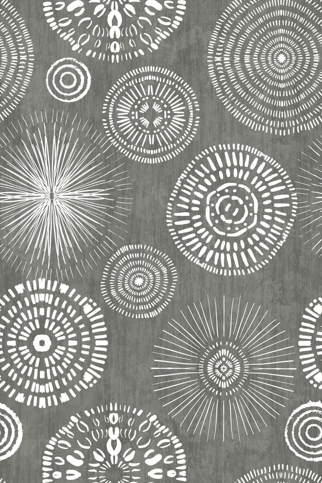 Cerchi Boho eleganti bianco grigio