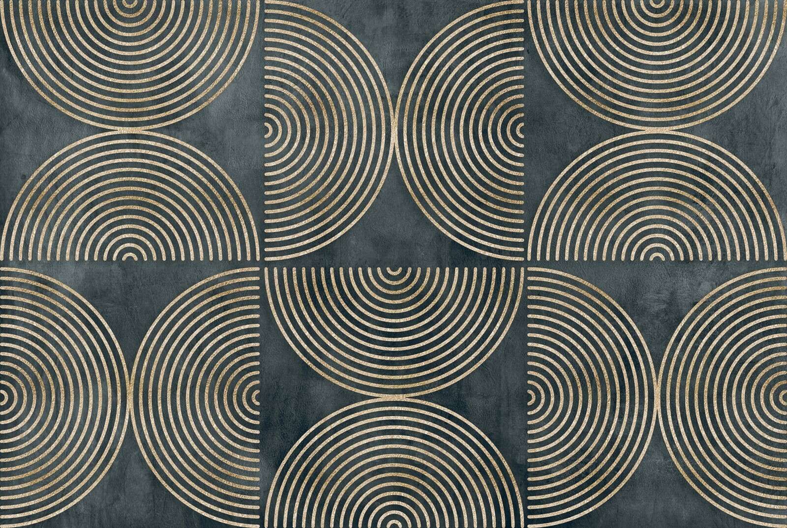 Cerchi eclettici Arte moderna Oro verde acqua