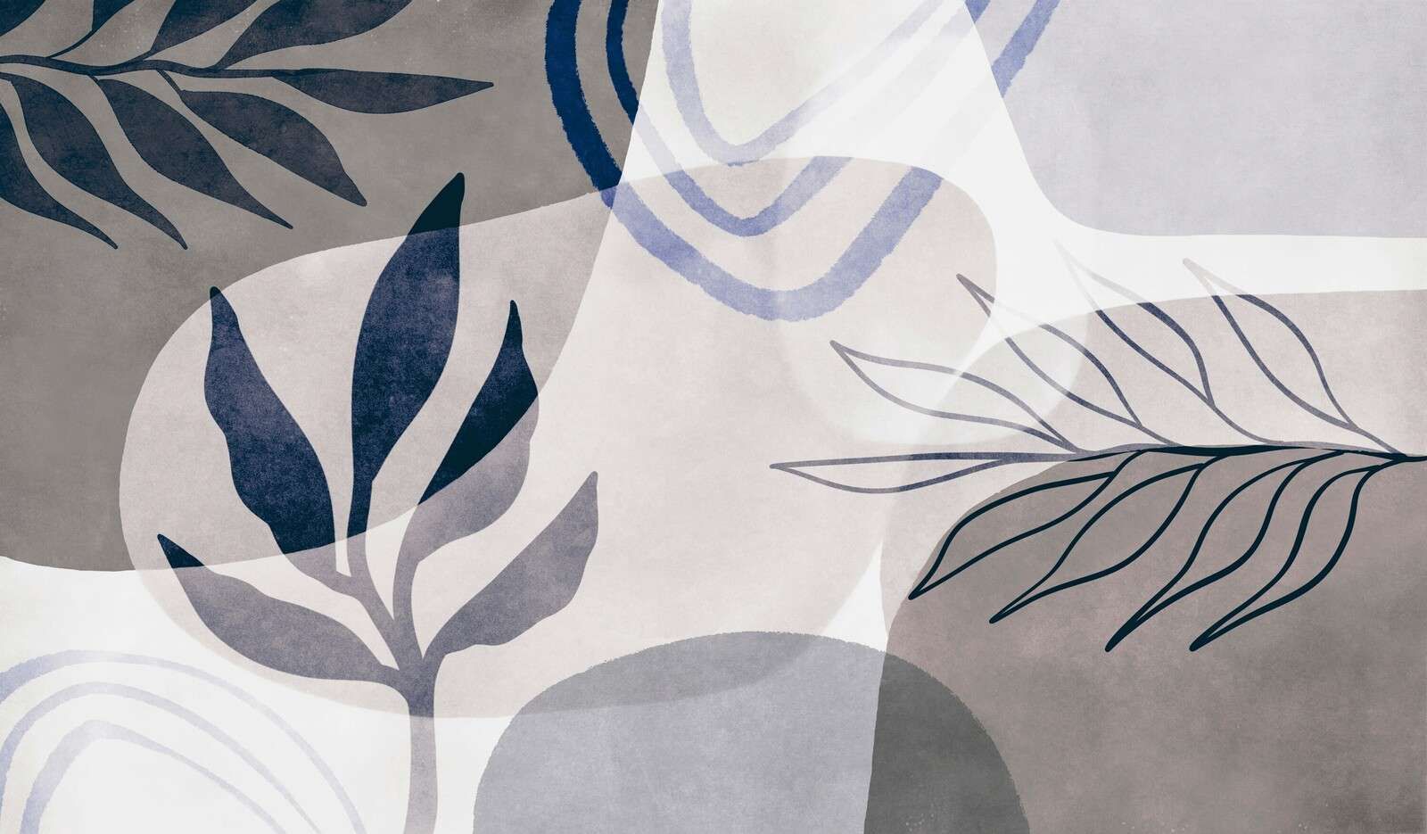 Tinte botaniche astratte blu beige