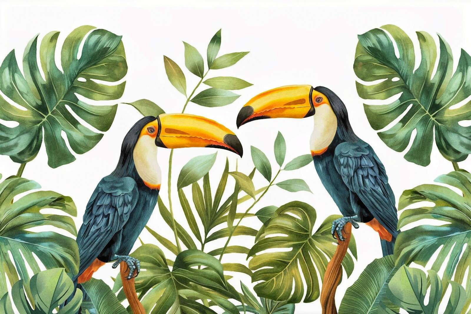 Avventura nella giungla tropicale con tucano