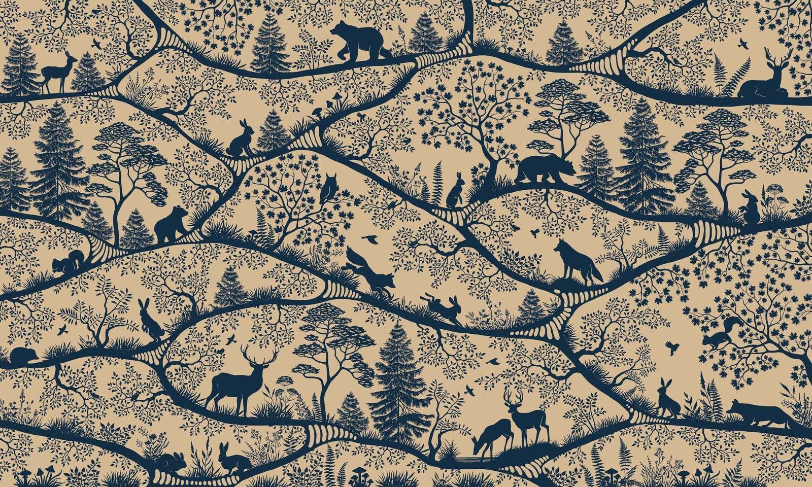 Nordic Nature - beige blue