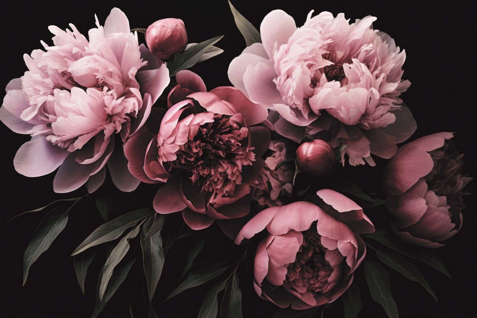 lussuosi fiori di peonia rosa pastello romantici