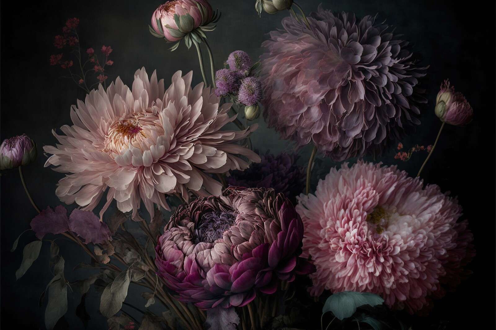 Fiori d’atmosfera rosa cipria