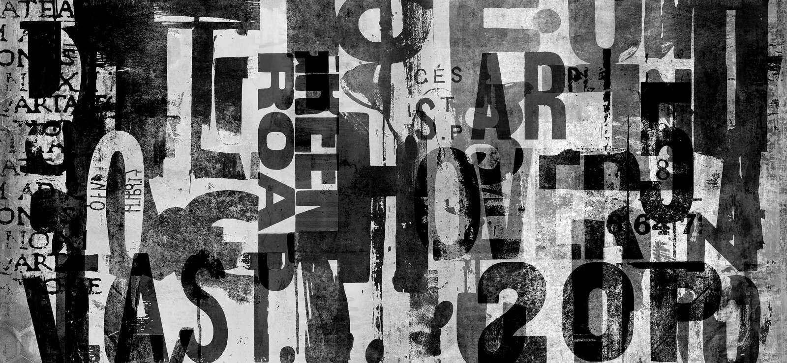 tipografia di street art grigia